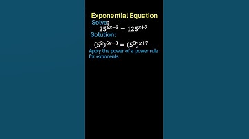 Exponential Equation Youtube  #youtubeshort #maths