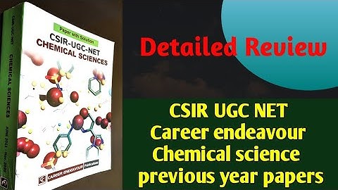 Review : career endavor : CSIR UGC NET previous year question paper book (2011-2020)chemical science