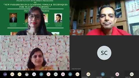 Third Day   FDP on New Paradigms in e learning Tools and Techniques for Teaching Learning