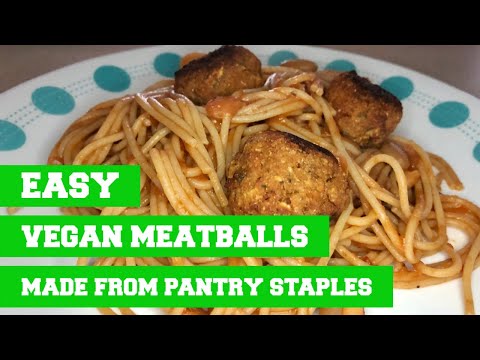 Easy Vegan Meatballs made from pantry staples
