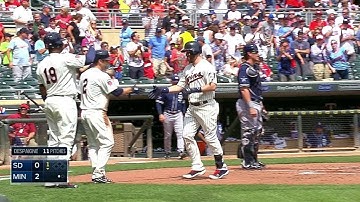 SD@MIN: Plouffe belts two-run shot to left in the 1st