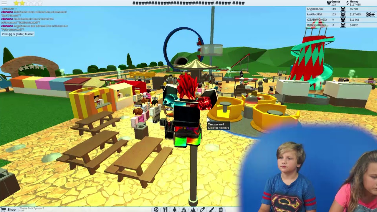 Roblox Themepark Tycoon 1 Youtube - tynys bake a cake roblox feed the giant noob