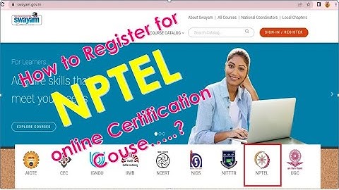 #NPTEL online certification course registration process.