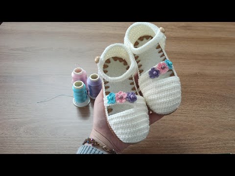 kiz bebek babet patik yapımı #crochet #babygirl #socks #easy