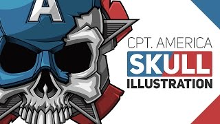 Captain America Skull - Illustration (SpeedArt)