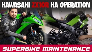 KAWASAKI ZX10R KA OPERATION | SUPERBIKE MAINTENANCE | ZS MOTOVLOGS