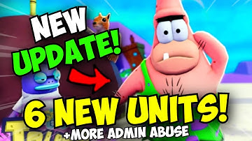 NEW SECRET CAVEMAN PATRICK! 6 New Units & Admin Abuse Update in Spongebob Tower Defense!