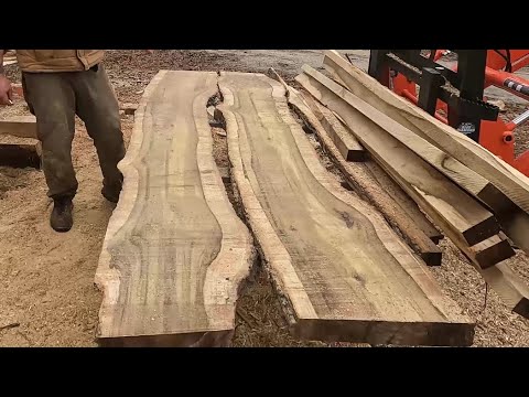 Wood slab, live edge board, wide plank, wavy edge board