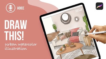 Urban Watercolor Illustration /FROM PHOTO/ Procreate Tutorial