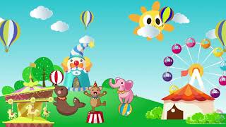 Cartoon circus happy stage background video - LED Background 4K