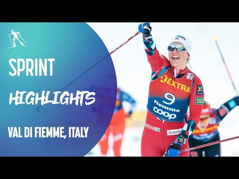 Lotta Udnes Weng celebrates in all-Norwegian podium | Val di Fiemme | FIS Cross Country
