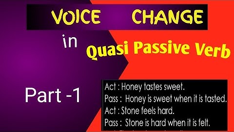 Voice Change in Quasi Passive Verb for all exams. @thereviverg