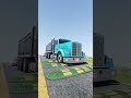 shipping trucks and sports cars vs Speed Bumps #short #beamng #beamngdrive #trucksvs