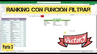 📍Como Hacer un Ranking 🏆con la Función Filtrar💡