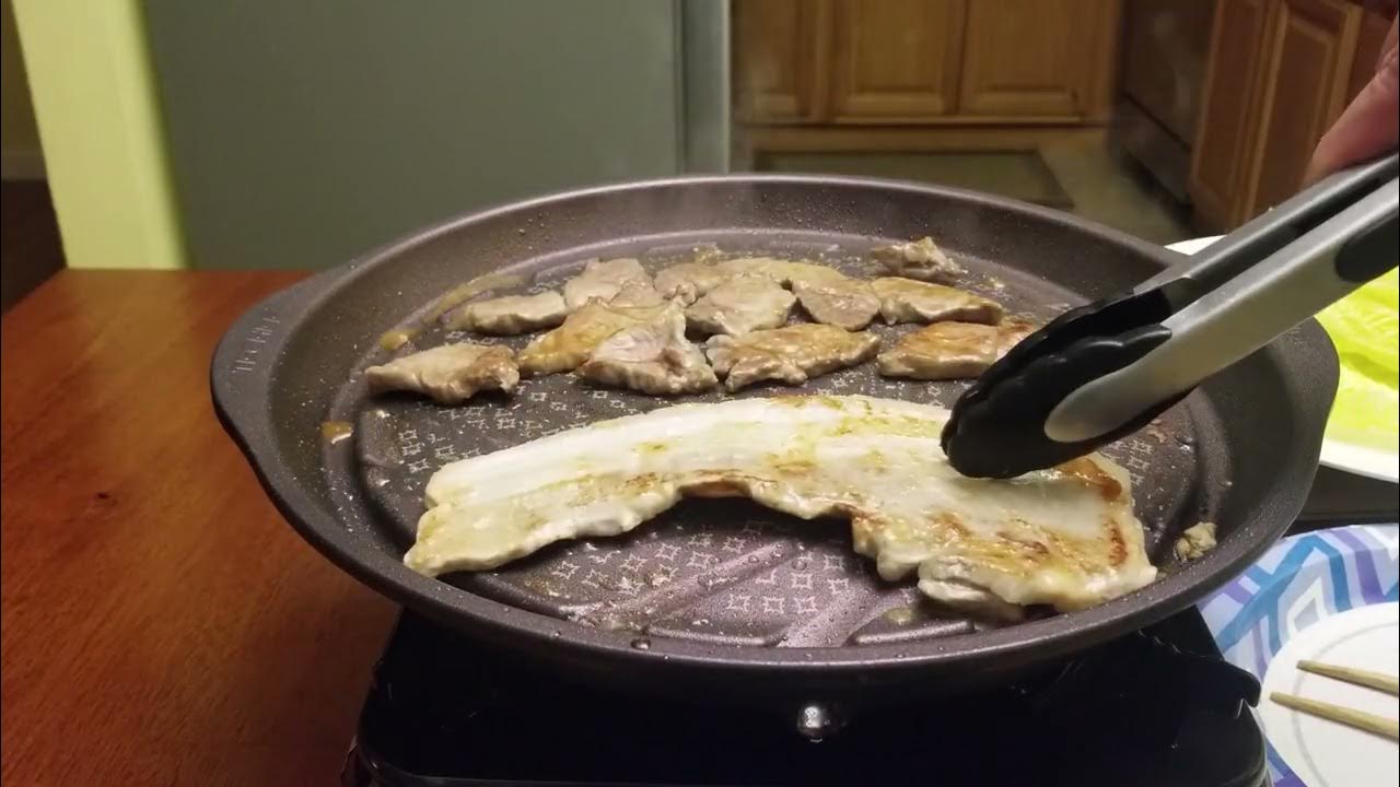 Techef stovetop Korean BBQ grill pan in action and easy clean up