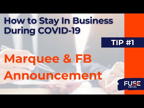 Virtual Marketing Idea #1: Marquee & Facebook Announcement