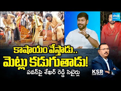 YSRCP Shekar Reddy SATIRICAL COMMENTS on Pawan Kalyan, Tirumala Laddu Adulteration | Sakshi TV - SAKSHITV