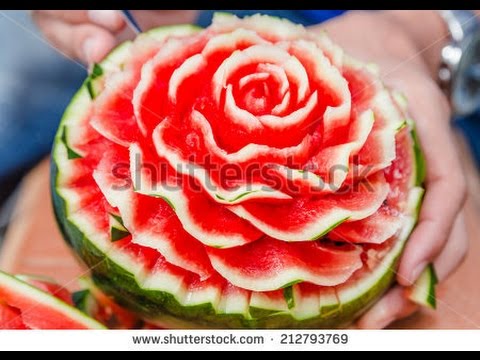  Ukiran  buah  tembikai how to carving watermelon YouTube