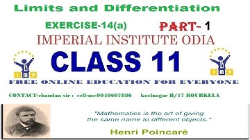 limits and differentiation  in odia (direct substitution method )class 11 and  class 12