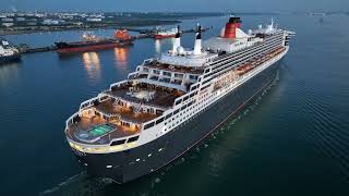 Queen Mary 2 Southampton arrival 4K 30FPS 08.05.2022