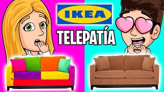 AMUEBLAMOS NUESTRA NUEVA CASA POR TELEPATÍA 🏠 TWIN TELEPATHY CHALLENGE IKEA!! (EL SALÓN)