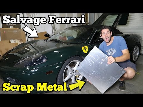 Rebuilding a TOTALED Ferrari's Undercarriage Damage Using $25 in SCRAP Aluminum!