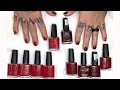 CND Vinylux | Comparing Red Shades. [live swatch on real nails]