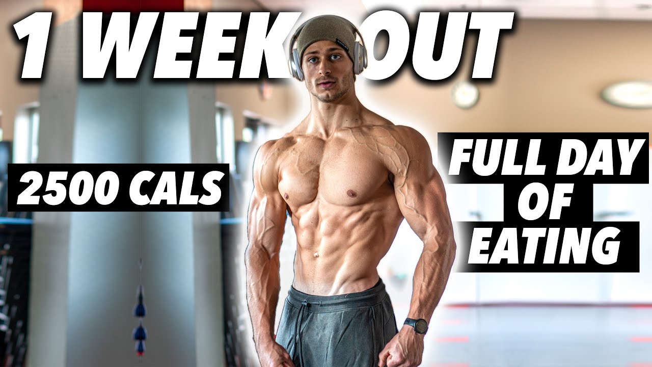 1 WEEK OUT FULL DAY OF EATING!! | 2500 CALS PER DAY