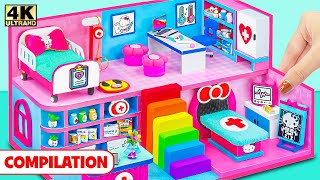(Compilation) Make Pink Miniature Hospital, DIY Doctor Play Set, Medical Kit Crafts from Cardboard