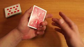 Карточные Трюки #11:  Очень популярный карточный трюк! Как крутить карту на пальце!