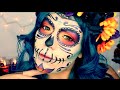 "Day Of The Dead" Mexican Sugar Skull Makeup Tutorial Halloween | LoLo Love