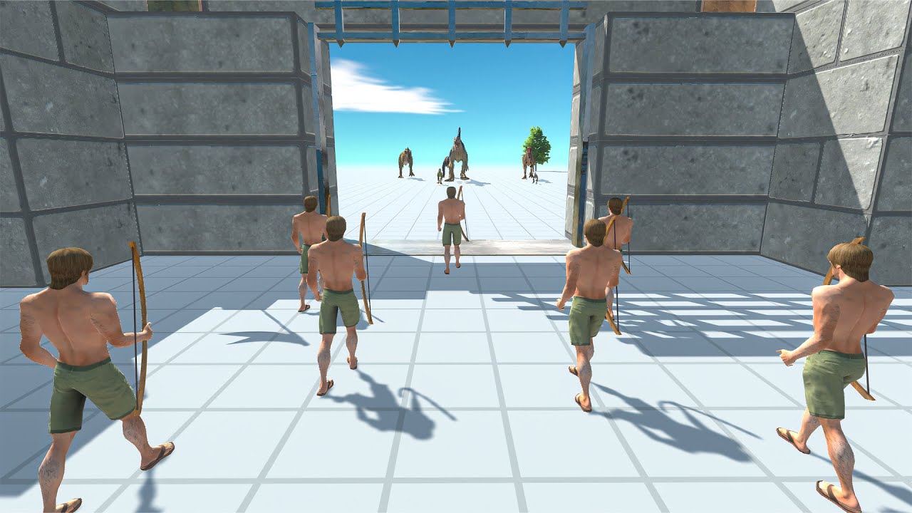 Archers Defend The Castle Against Carnivore Dinosaurs - Animal Revolt Battle Simulator
