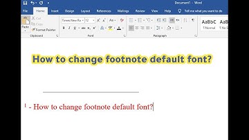 How to change MS Word footnote default fonts?