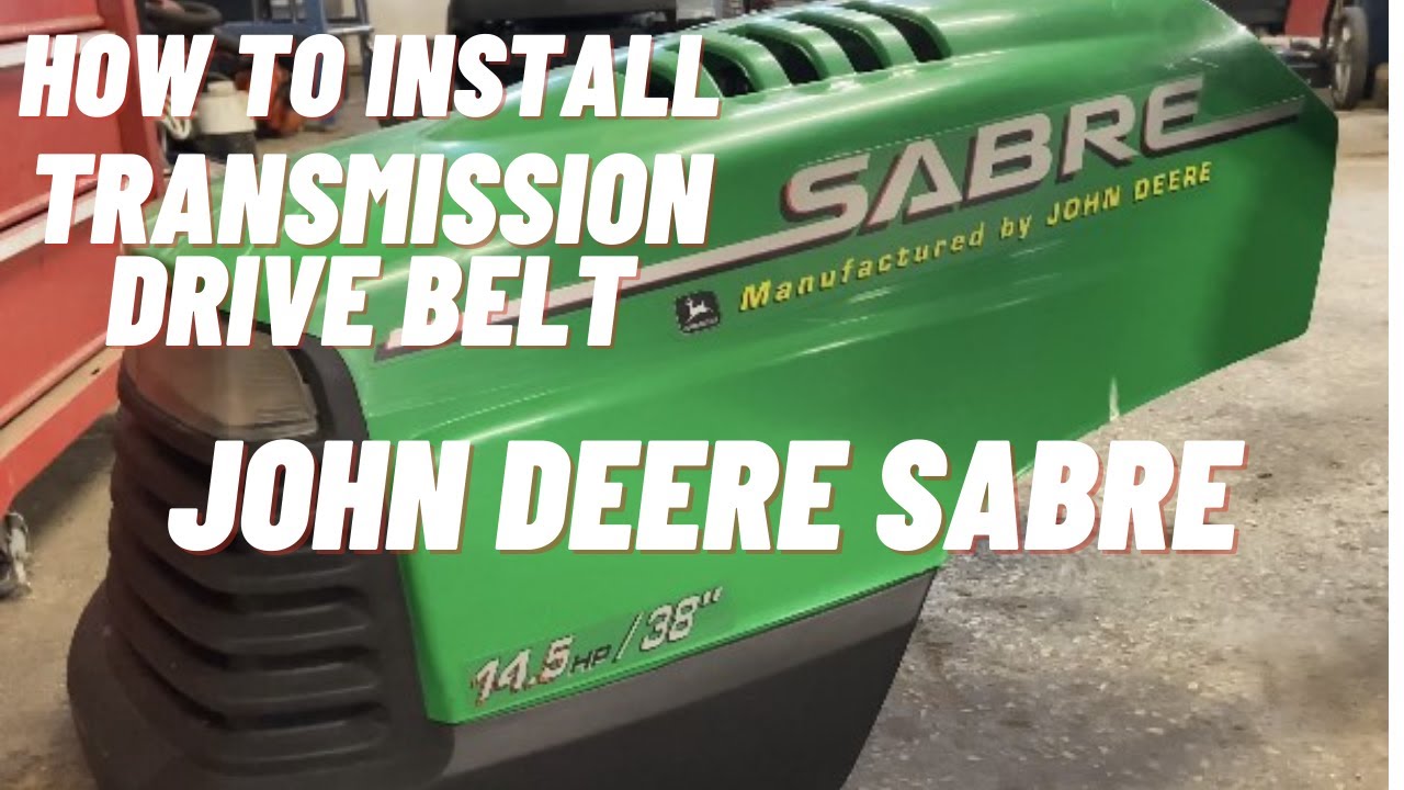 how to install transmission drive belt on john deere x300