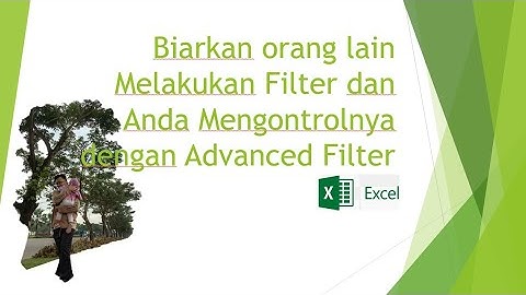 Advanced Filter Excel | Biarkan Orang Lain Memfilter Data dan Anda Mengontrolnya