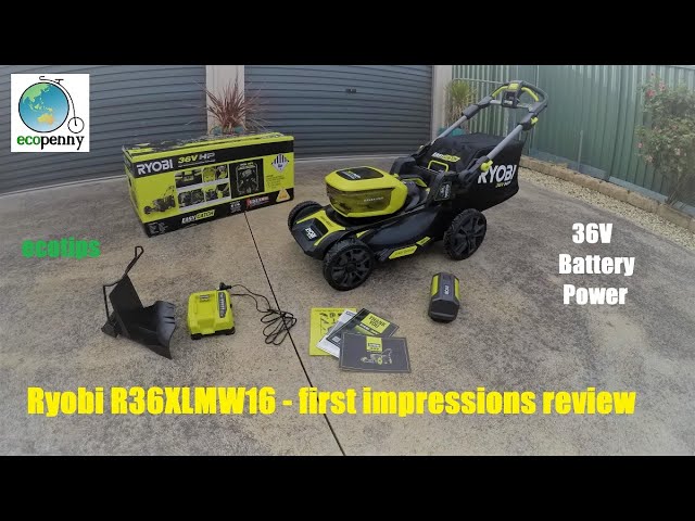 Putte Sinis Bounce Ryobi 36V HP CORDLESS 46CM LAWN MOWER KIT R36XLMW16 2022 Battery Lawn  mower. - YouTube