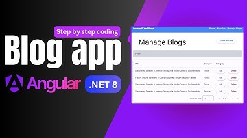Dynamic Blog App Project using Angular & DotNet Core Api