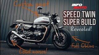 INFO MOTO Triumph Speed Twin Super Build revealed! | Dyno test and first ride | EP3