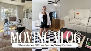 MOVING VLOG part 2: setting up my home office, dealing with personal loss, HAULS HAULS HAULS