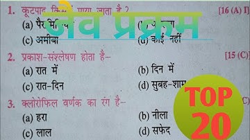 जैव प्रक्रम का निचोड़||biology chapter-1 vvi objective question||biological process