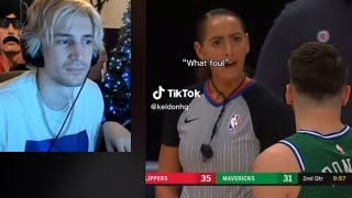 xQc Reacts to Luka Dončić Rizzing Up the Referee