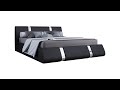 Rio upholstered low profile platform bed with storage assembly