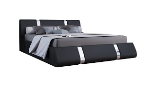 Rio Upholstered Low Profile Platform Bed with Storage Assembly