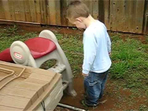 Caleb Playing in Mud