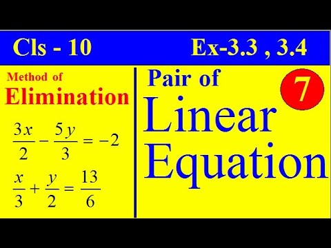 Pair of Linear Equation in two variables/Chapter 3/Exercise 3.3 & 3.4 /CBSE math Class 10/NCERT