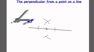 The perpendicular from a point on a line