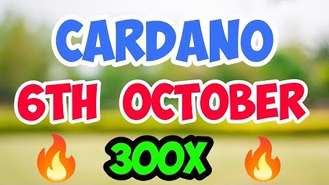 Cardano 6th October 300X Profit! Alert! || Cardano Price Prediction || Ada Technical Analysis