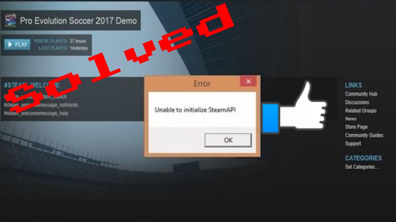 How To Install Pes 2017 Demo Unable To Initialize Steam Api