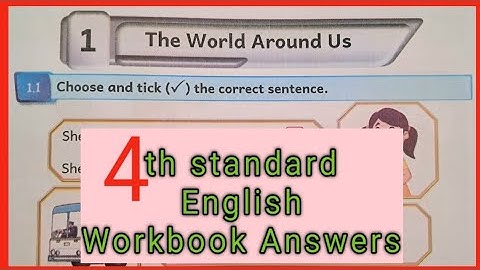 Class- 4, The World Around Us, English, workbook Answers 