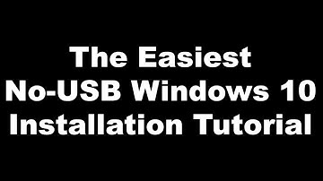 INSTALL WINDOWS 10 WITHOUT A USB